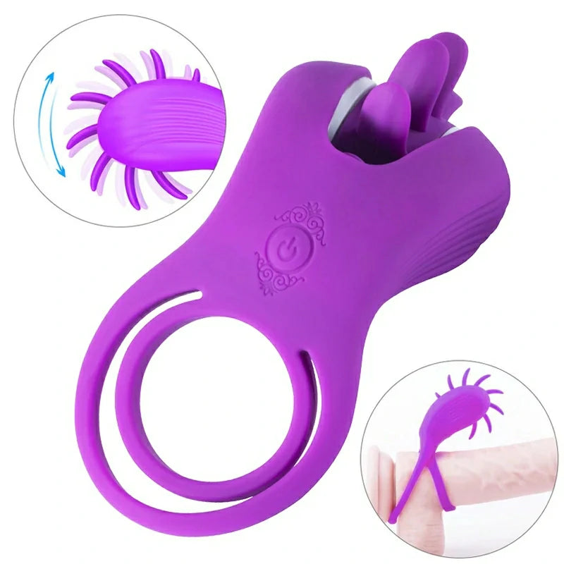 Roller - Spinning Licking Stimulator & Vibrating Penis Ring for Couple Pumpy Joy Roller - Spinning Licking Stimulator & Vibrating Penis Ring for Couple Pumpy Joy