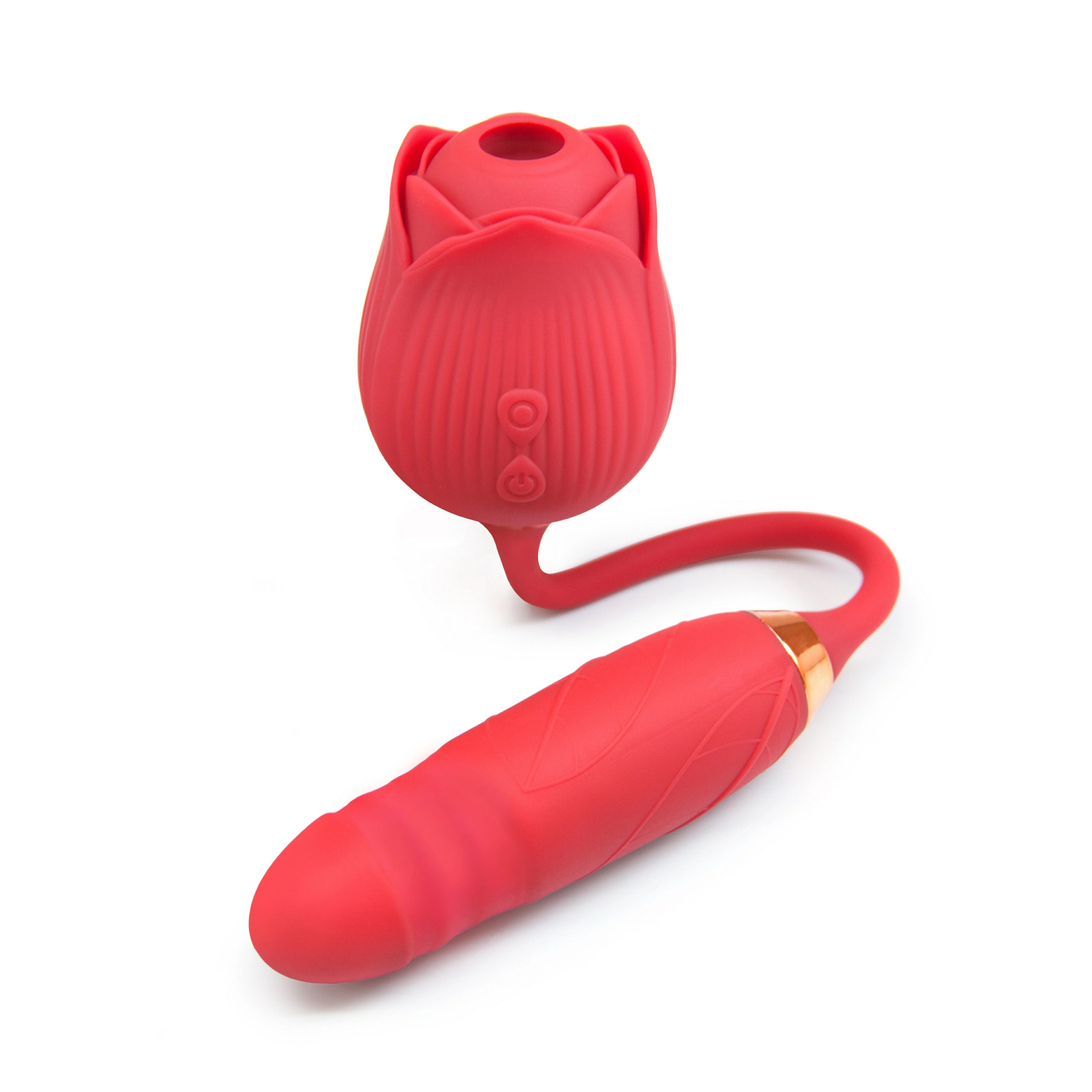 classic sucking and thrusting Dual rose vibrator Pumpy Joy classic sucking and thrusting Dual rose vibrator Pumpy Joy