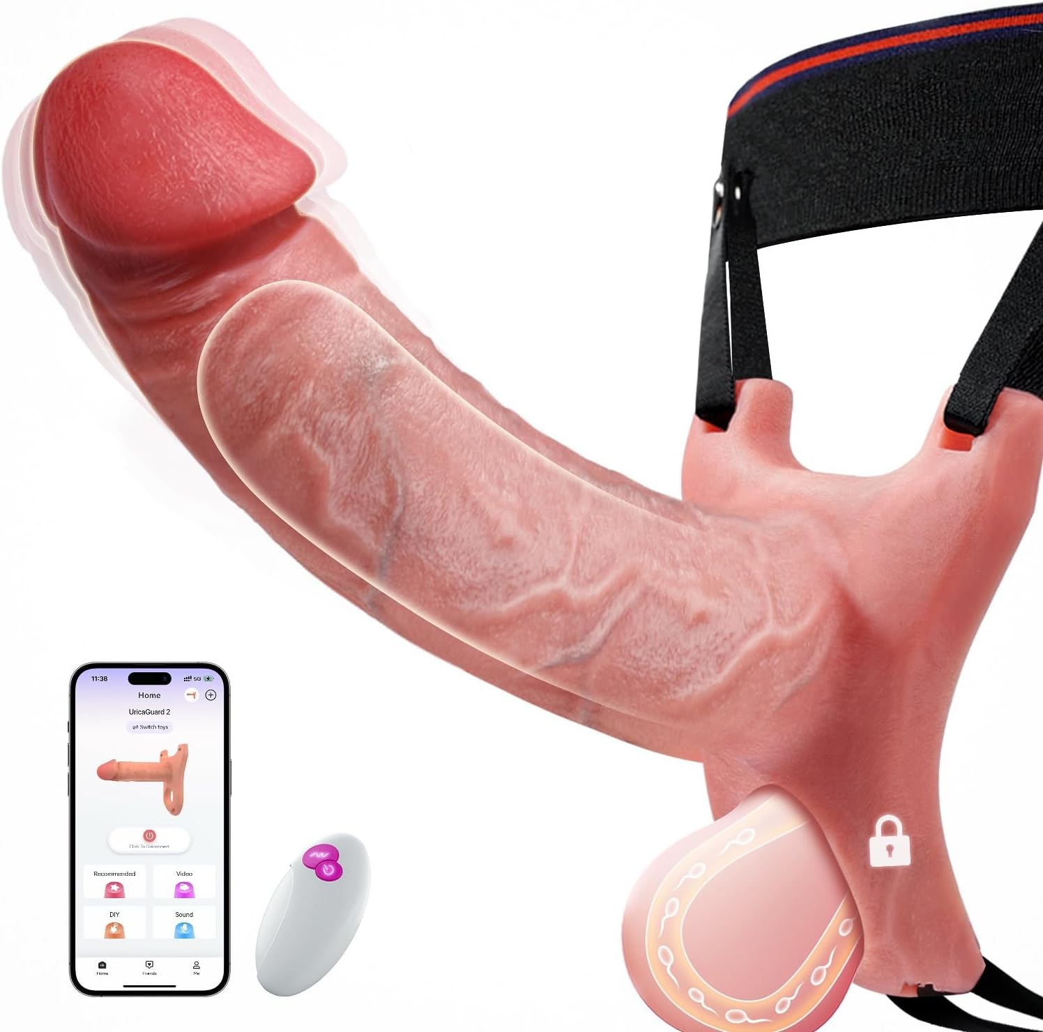 URICAGARD 2 Remote & APP-Controlled Penis Sleeve with Vibrator Reali Pumpy Joy URICAGARD 2 Remote & APP-Controlled Penis Sleeve with Vibrator Reali Pumpy Joy