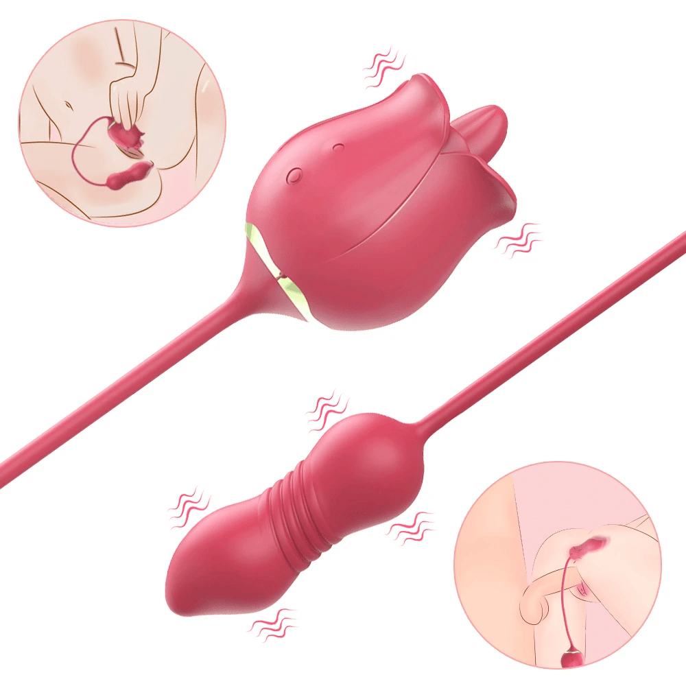 Wild Rose Pro: Thrusting Rose Vibrator with Tongue-Licking & Vibrating Pumpy Joy Wild Rose Pro: Thrusting Rose Vibrator with Tongue-Licking & Vibrating Pumpy Joy