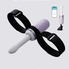 Realistic Thrusting Vibrator with Heating Dildo elegant purple