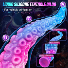 12.2“ Tentacle Dildo Toy Realistic Dildo with Suction Cup Giant Monster Silicone Dildo Plug Prostate Massager with Luminous Version