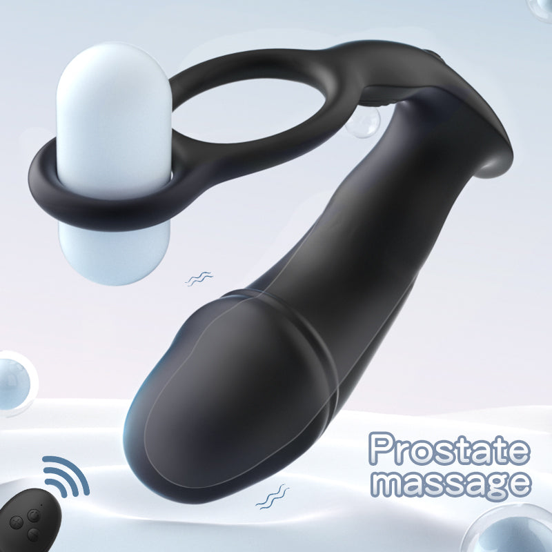 Swell vibro booty Inflatable butt plug and double cock ring