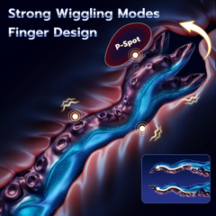10-Inch Wiggling Tentacle Dildo: Dynamic Wave Motion & P-Spot Prostate Massager with Strong Suction