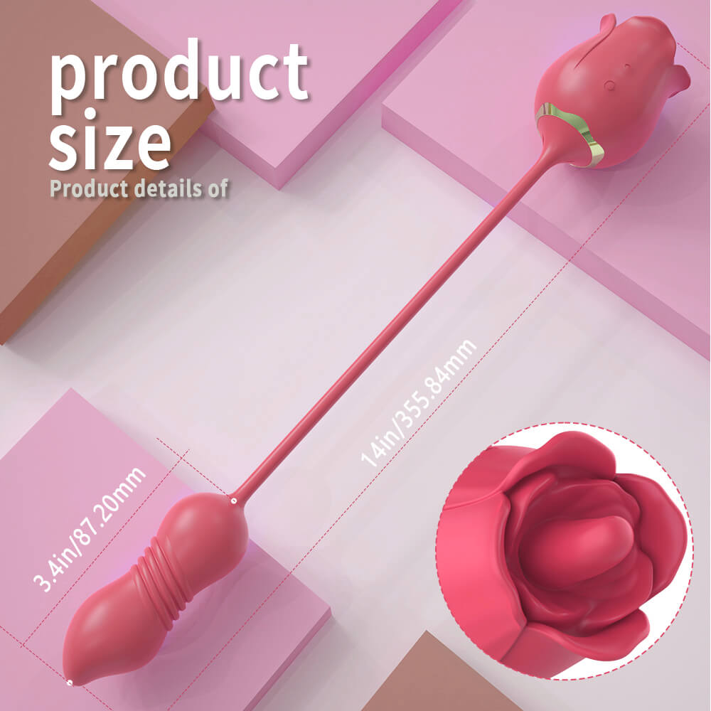 Wild Rose Pro: Thrusting Rose Vibrator with Tongue-Licking & Vibrating Pumpy Joy Wild Rose Pro: Thrusting Rose Vibrator with Tongue-Licking & Vibrating Pumpy Joy