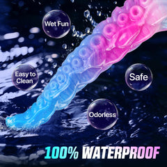 12.2“ Tentacle Dildo Toy Realistic Dildo with Suction Cup Giant Monster Silicone Dildo Plug Prostate Massager with Luminous Version