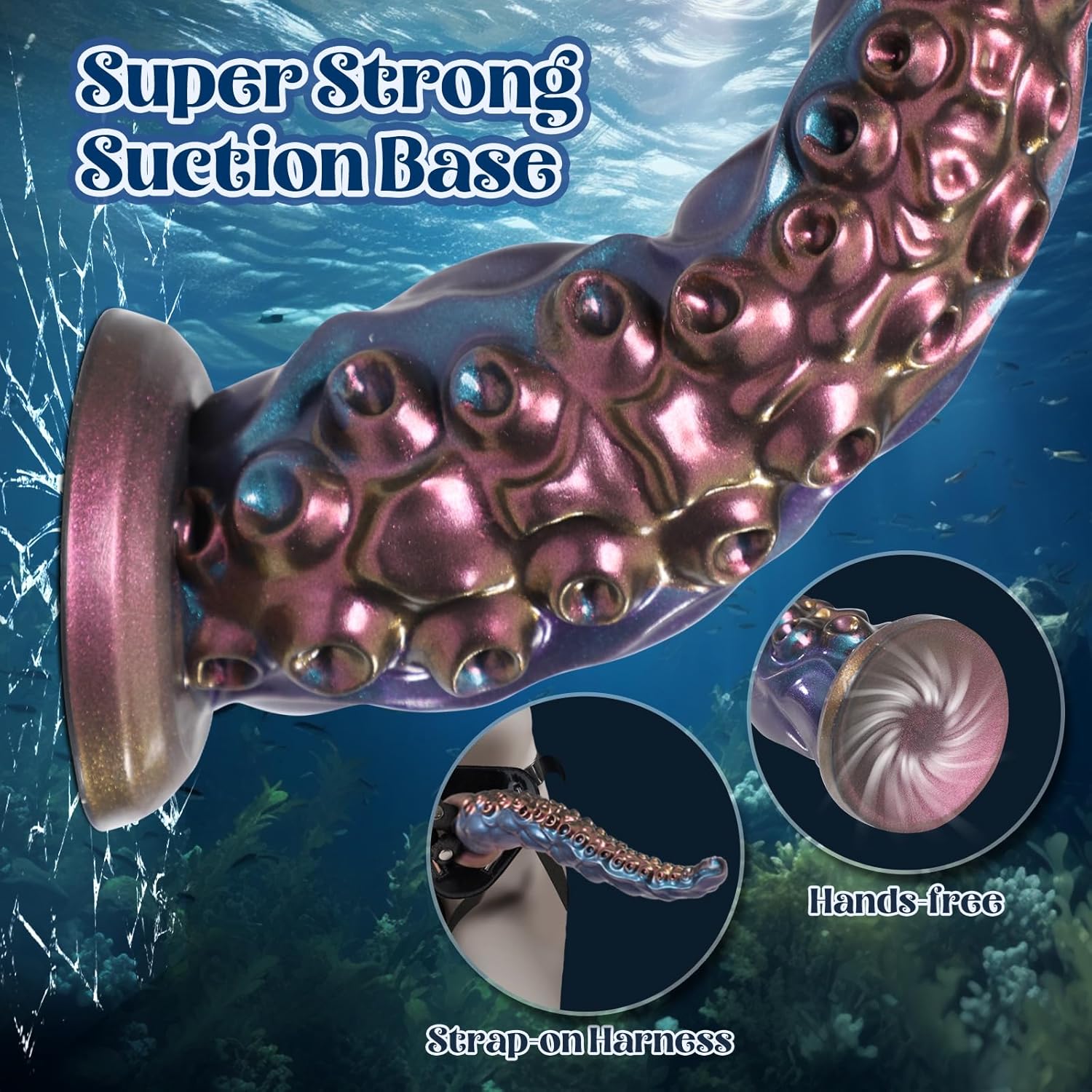 12.2“ Tentacle Dildo Toy Realistic Dildo with Suction Cup Giant Monster Silicone Dildo Plug Prostate Massager with Luminous Version