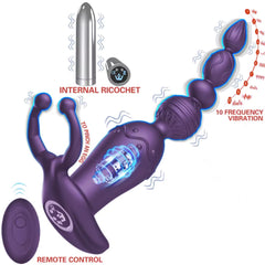 APP Control 3IN1 Strong Vibration Anal Beads and Egg Massage Pumpy Joy APP Control 3IN1 Strong Vibration Anal Beads and Egg Massage Pumpy Joy
