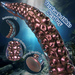 12.2“ Tentacle Dildo Toy Realistic Dildo with Suction Cup Giant Monster Silicone Dildo Plug Prostate Massager with Luminous Version