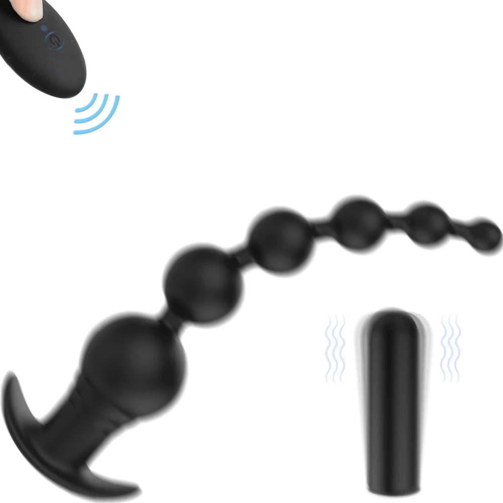 Anal Sex Toy Silicone Butt Plug Soft Silky Anal Bead With 9 Vibration anal-sex-toy-silicone-butt-plug-soft-silky-anal-bead-with-9-vibration