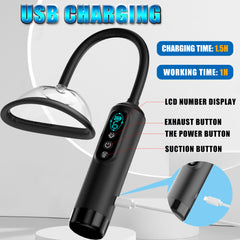 Advanced Vacuum Suction Cup System with LCD Display Nipple & Pussy Sucking
