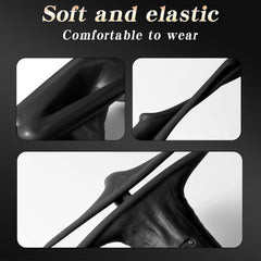 app control vibro black penis sleeve & cock ring comfortable wearing lock the pleasure