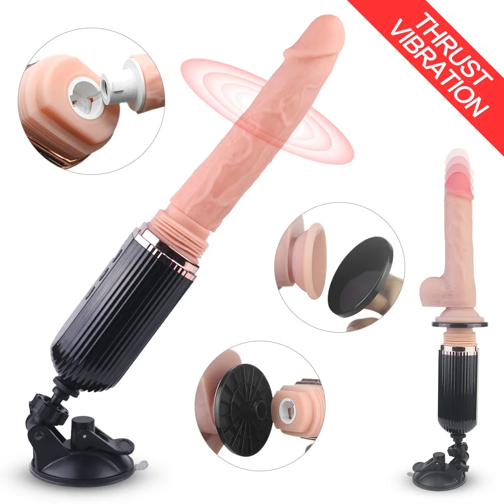7.09 Inch Thrusting Dildo with Suction Cup & Vibrating Modes Pumpy Joy 7.09 Inch Thrusting Dildo with Suction Cup & Vibrating Modes Pumpy Joy