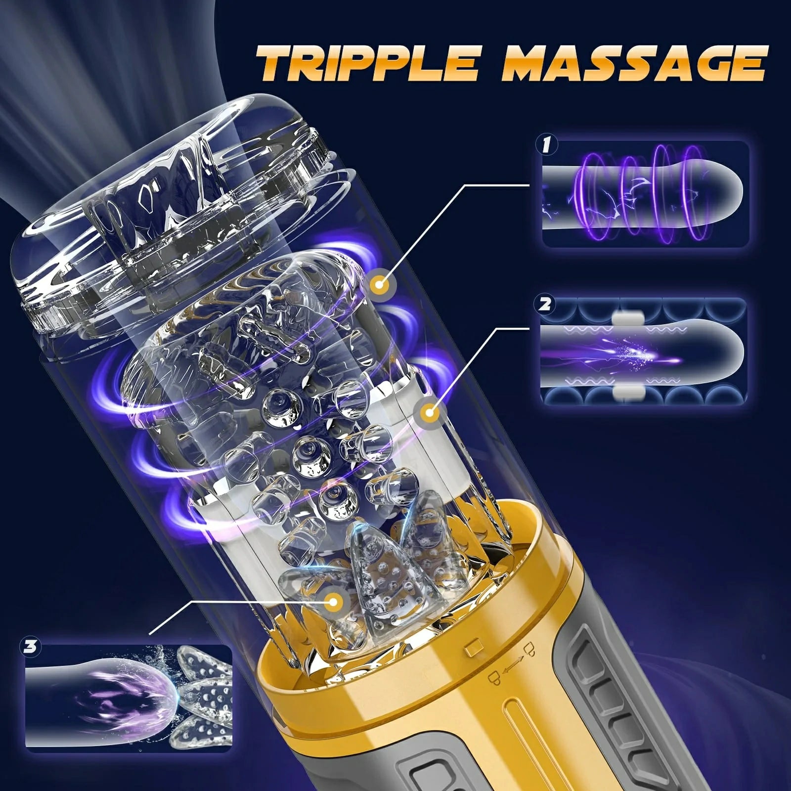 Yfever - Dual Stimulation Thrusting and Rotating Vibrating Male Msturbation Toy