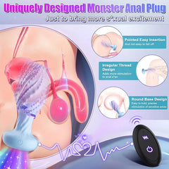 Lumina Vortex 360° Rotating Anal Vibrator – 10 Frequency Dual-Motor Stimulation with 7-Color LED Light