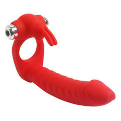 Double penetrator rabbit Double penetration ring with clit vibe