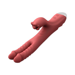 Val -  Dual Dildo Clit Lick Rabbit Toy Multiple Joy