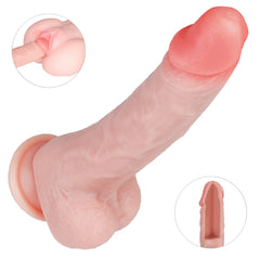 8.38 Inch Realistic Double Silicone Dildo with Strong Suction Cup