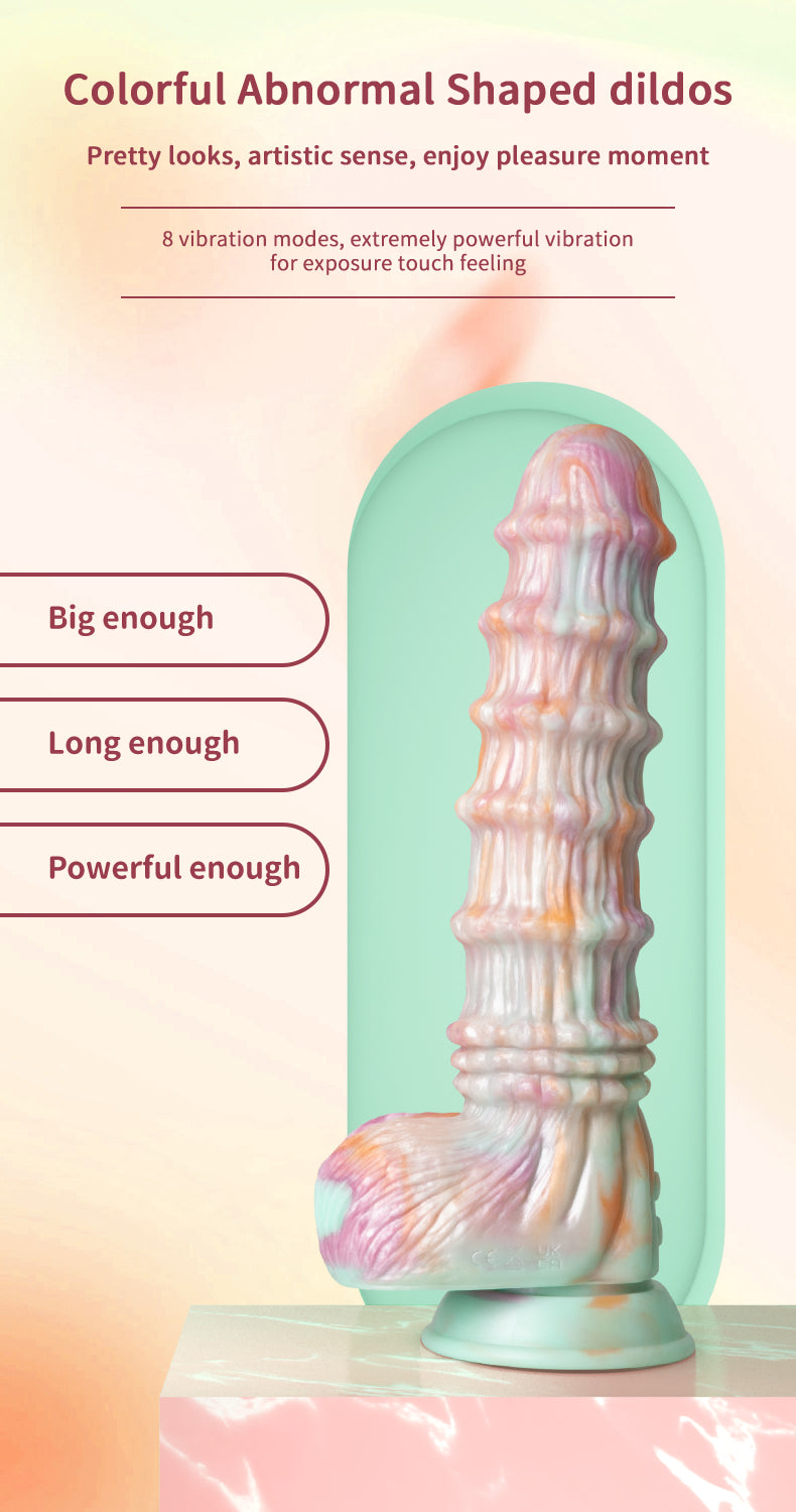 10.4inch Colorful Liquid Silicone Monster Fantasy Kinky Dildo