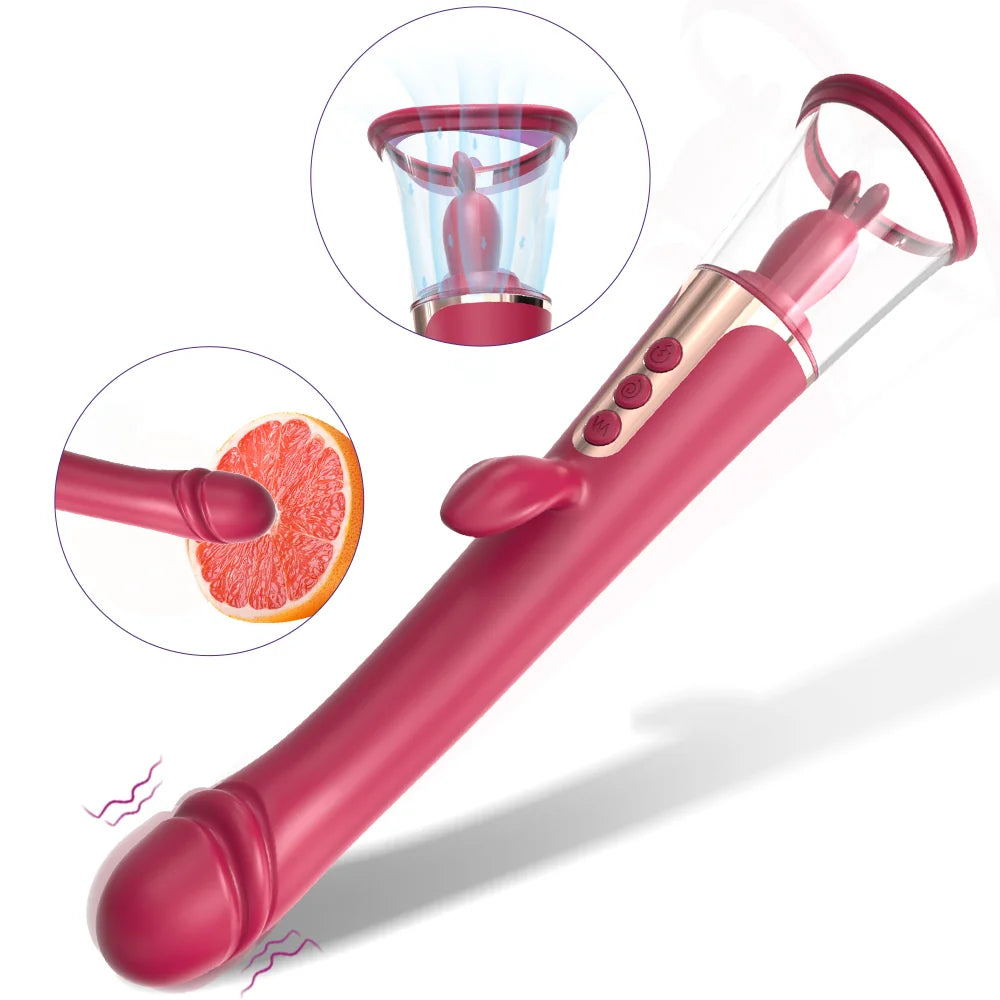 SUCCION 3 in 1 Clitoral Sucking G Spot Vibrator & Clit Licking Tongue Pumpy Joy SUCCION 3 in 1 Clitoral Sucking G Spot Vibrator & Clit Licking Tongue Pumpy Joy
