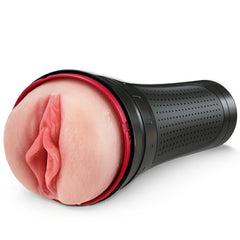 2 IN 1 Pocket Pussy 3D Realistic Textured Vagina Oral Sex Stroker