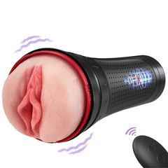 Vibrating Male Masturbator,3D Pocket Pussy Fleshlight,with Remote Control