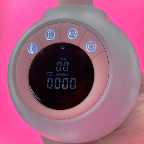 LED screen baby pink Mini sex machine 113°F heating