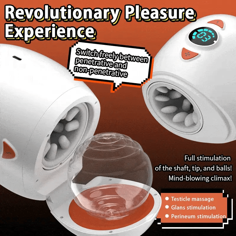 U-egg - Penetrative Style Male Masturbator with Rotating Piston, Glans Pumpy Joy U-egg - Penetrative Style Male Masturbator with Rotating Piston, Glans Pumpy Joy