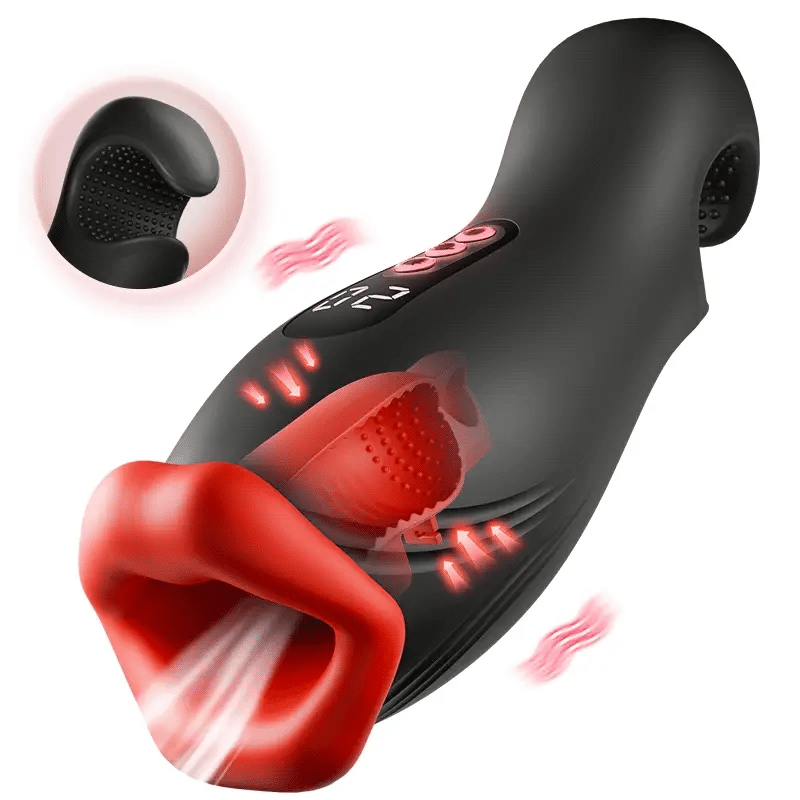 Enchantment Male Masturbator: 9 Vibration Modes & 4 Suction Intensities - Oral Simulation Cup