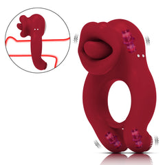 Rapture Ring - Penis Ring with Clitoris Testicle Stimulator for Couples