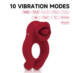 Rapture Ring - Penis Ring with Clitoris Testicle Stimulator for Couples