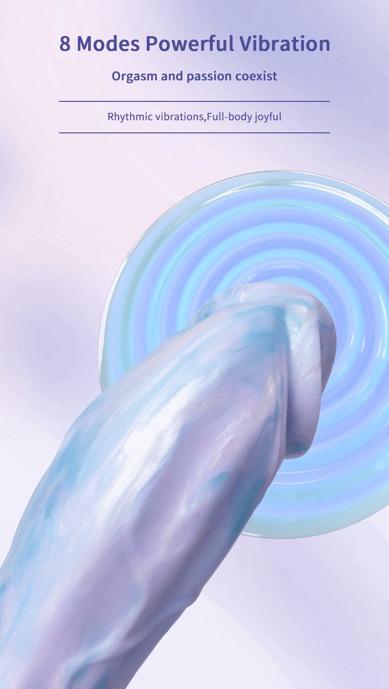 8.6inch Colorful Liquid Silicone Monster Fantasy Kinky Dildo