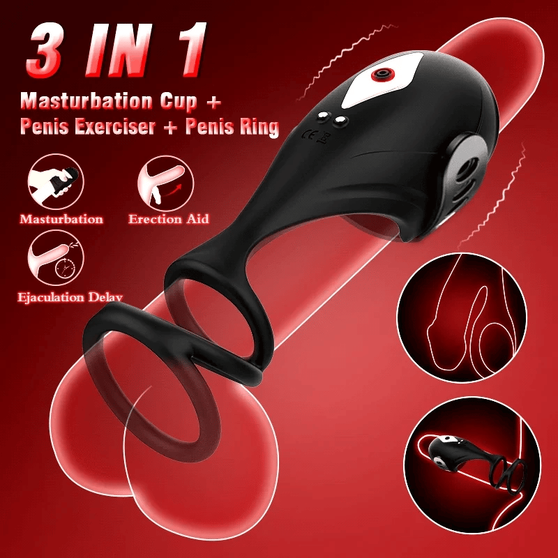 BOBI3 - 3-in-1 Glans Trainer Masturbation Cup with Penis Ring Pumpy Joy BOBI3 - 3-in-1 Glans Trainer Masturbation Cup with Penis Ring Pumpy Joy