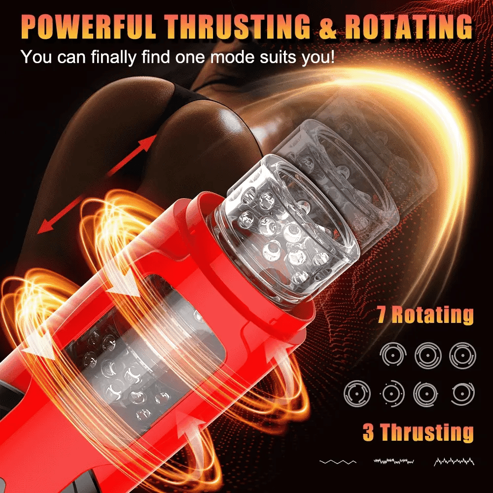 DARK KNIGHT 360Rotation Thrusting Male Masturbator Pumpy Joy DARK KNIGHT 360Rotation Thrusting Male Masturbator Pumpy Joy