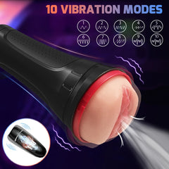 Vibrating Male Masturbator,3D Pocket Pussy Fleshlight,with Remote Control