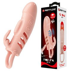 Vibrating Penis Extension Sleeve & Clitoral Stimulator | 1" Enhancer
