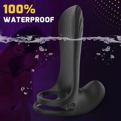 Magnum Vibrating cock sleeve with clit stimulator