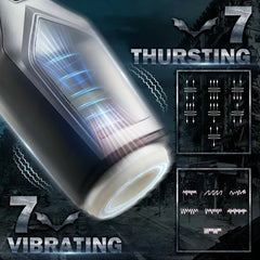 BATMAN- 7 Thrusting & Vibrating With Huge Visible Window Oral Male Masturbator