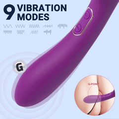 Elegant Double-End G Spot Rabbit Vibrator with Tongue Licking Clitoris