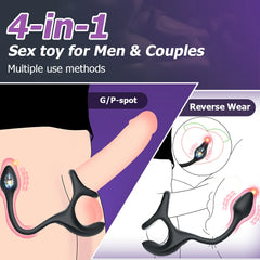 Apex - Spherical Vibrating Anal Plug with Penis Cock Rings