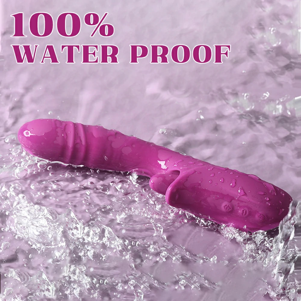 Dual Stimulation Rabbit Vibrator Thursting-Vibrating-Heating Pumpy Joy Dual Stimulation Rabbit Vibrator Thursting-Vibrating-Heating Pumpy Joy