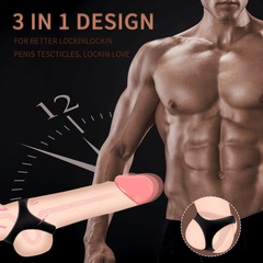 infinity: 3 in 1 design Male Longer Lasting Erection Extremely Stretchable Penis Cock Ring