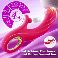 4 in 1 High Frequency Vibration ball and Smart Heating Vibrator