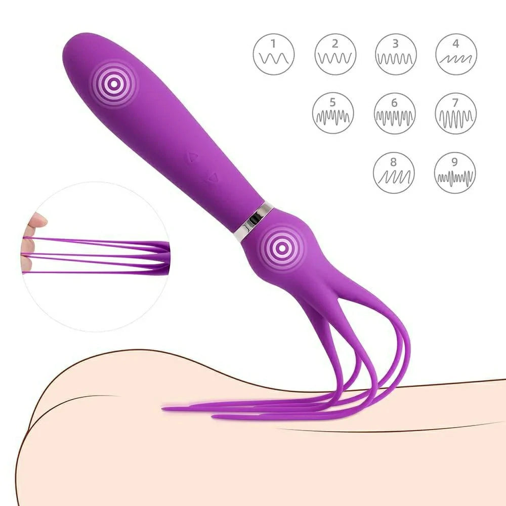 Octopus-shaped thrilling whips Vibrator