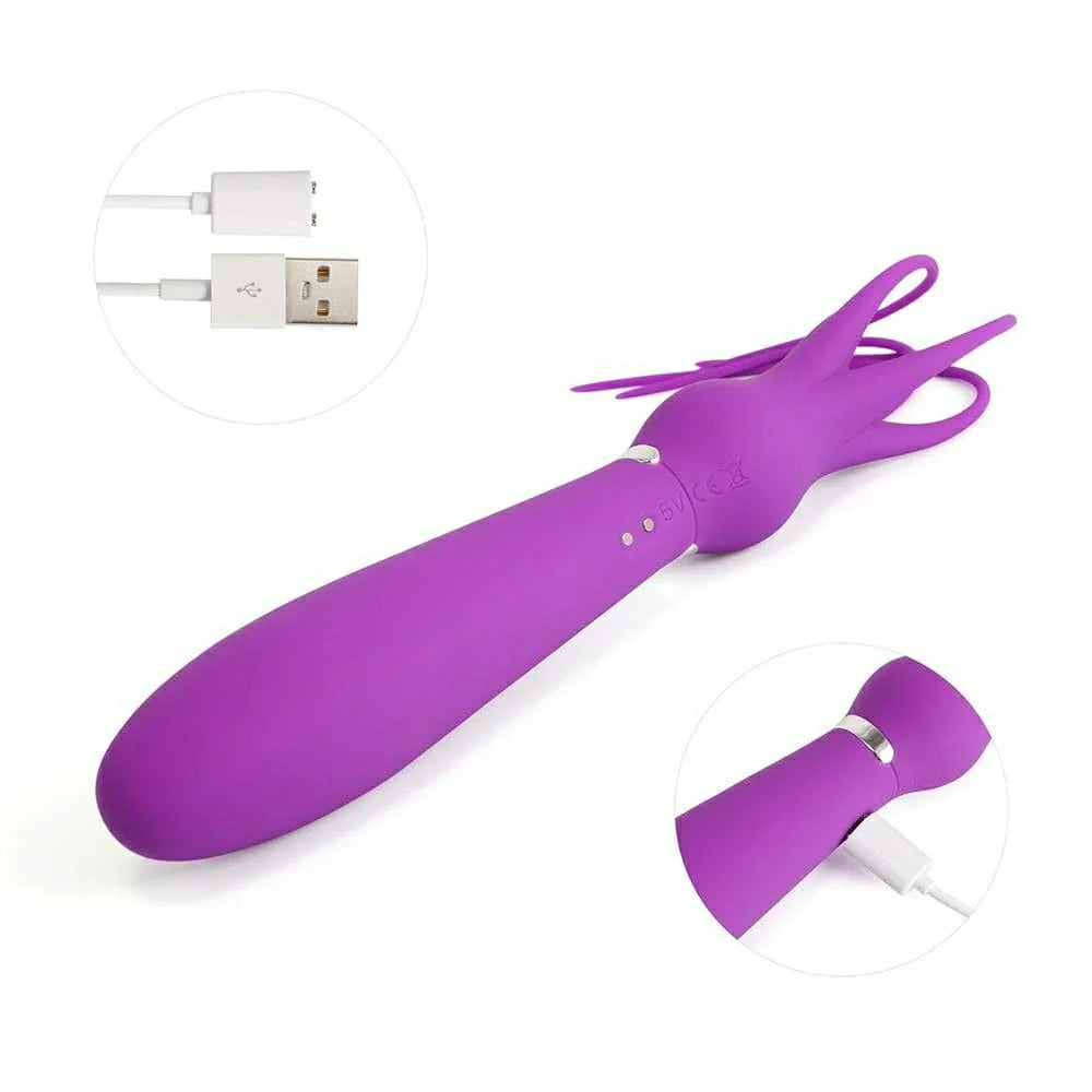 Octopus-shaped thrilling whips Vibrator