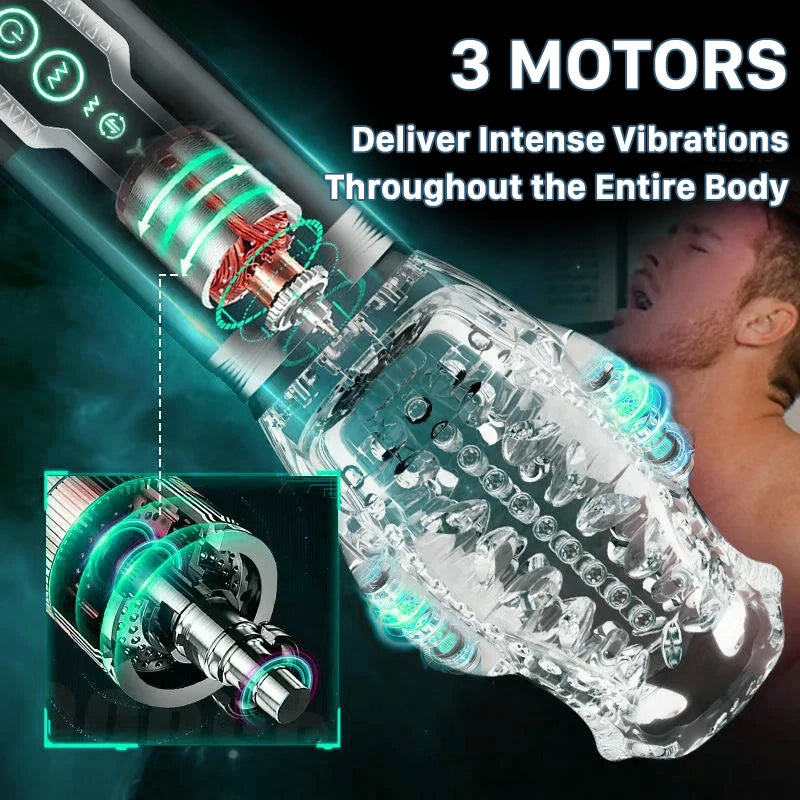 Amber-Double Egg Vibrators 5 Thrusting Rotation 7 Vibrating Oral Sex Handheld Masturbator