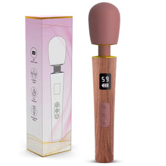 Wood-Textured Wand Massager - Powerful Performance Meets Natural Elegance