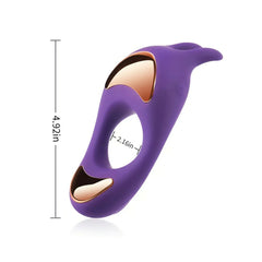 Fit - Vibrating Rabbit Purple Cock Ring For Couple Joy