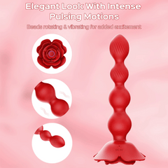 Booty shaker - 10 Vibrations and 360° Twisting Silicone Anal Beads