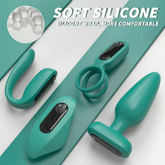 WholeJoy - 9 Vibration Sex Toys 4 Pieces Set for Couple with Remote Control